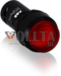 ABB Stotz-Kontakt CP4-11R-01 Кнопка со светодиодной подсветкой, компактная, 1S, красная, с высокой фиксацией. Светодиод 24 В переменного/постоянного тока