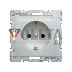 Berker 47498989 S1 SCHUKO-розетка 16А, безопасная для тедей,цвет:полярная белизна, тон:глянец