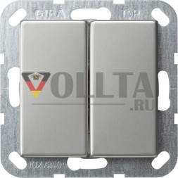 Gira 0125600 кнопочный выключатель серии 125600 System 55 нержавеющая сталь