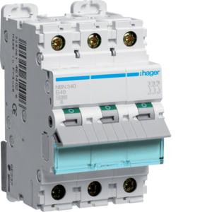 Автоматический выключатель Hager NBN340 3-полюсный B40A 10kA 3M
