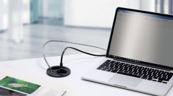 Крышка EVOline Circle80 / Мультимедиа USB 3.0 / 3 выхода для кабелей