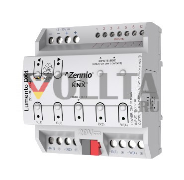 Zennio ZDI-RGBDX4 Lumento DX4 REG LED-Диммер  c 4 Kanalen
