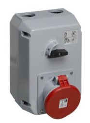 ABB Stotz-Kontakt 332MM10 , Переключаемая настенная розетка, 32 А, металлический корпус, 10 ч, IP44, 3P+E , 2CMA167996R1000