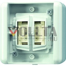 Jung 8472.02LEDW KNX кнопка BA центральное положение 2-х канальная, WG 800
