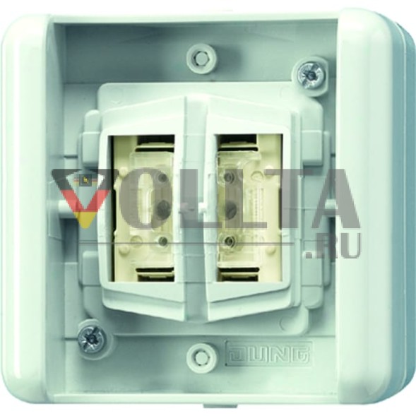 Jung 8472.02LEDW KNX кнопка BA центральное положение 2-х канальная, WG 800