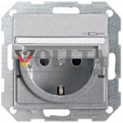 Gira 276226 System55 SCHUKO-розетка 16А, цвет: алюминевый