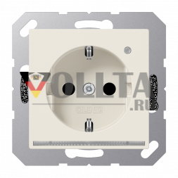Розетка SCHUKO® со светодиодной подсветкой Jung A1520-OLNW, 16 А, 250 В ~, встроенная повышенная защита от прикосновений, SAFETY+, термопластик, серия AS, цвет белый