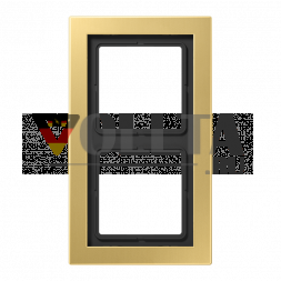 Рамка Jung MED2982C 2-х сторонняя, вертикальный и горизонтальный монтаж, латунь, LS-DESIGN, латунь классика