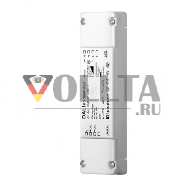 Lunatone 86458619-300U Фазовый диммер с DALI управляющий вход R L C 10W до 300W