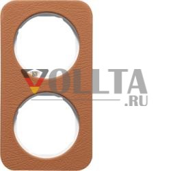 Berker 10122369 оправа кожа коричневая/полярно-белый глянцевый Berker R.1