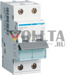 Автоматический выключатель Hager MBN510 1-полюсный+N B10A 2M 6kA