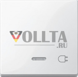 Schneider серия: Merten 435219 System M контрольный выключатель / контрольная кнопка крышка, c штамп розетка цвет:полярная белизна, тон:глянец