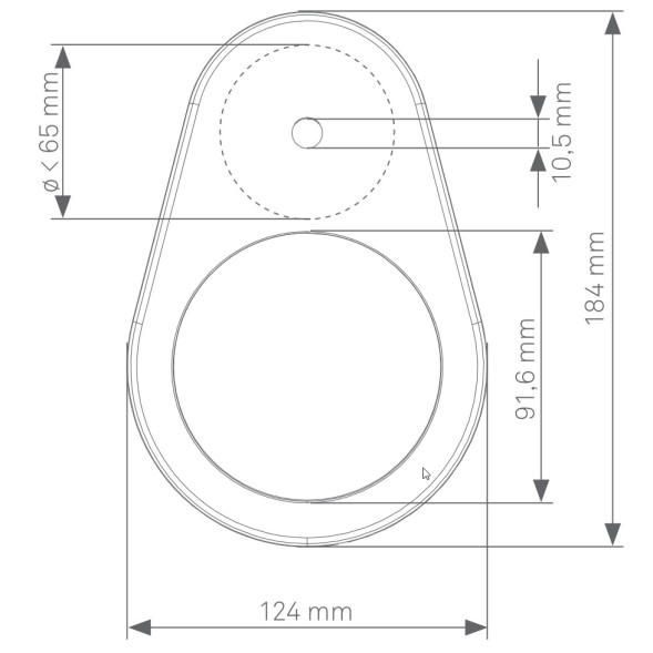 Пластина для монитора EVOline Circle80