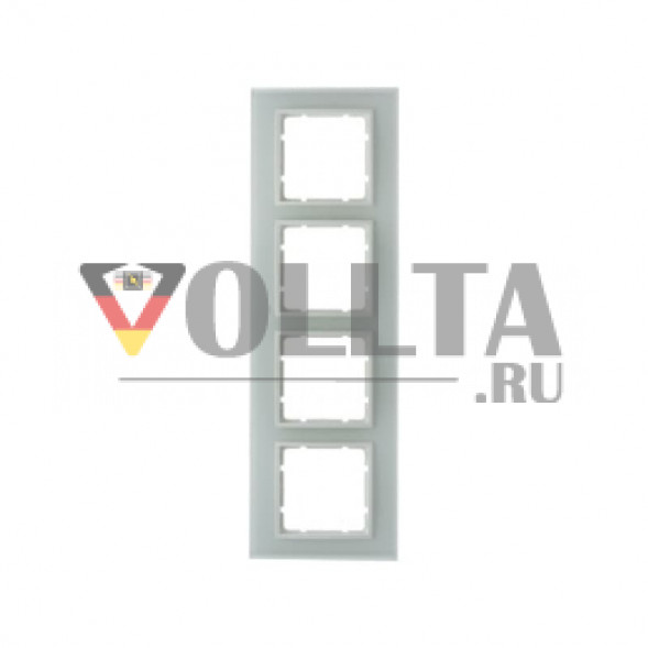 Berker 10146909 B7 рамка четверная стекло, цвет:полярная белизна