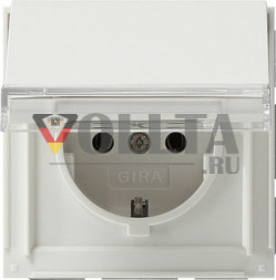 Gira 041066 TX44 SCHUKO-розетка 16А, цвет:чисто белый