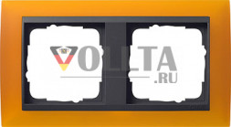Gira 021214 Event рамка двойная, цвет: непрозрачный янтарь