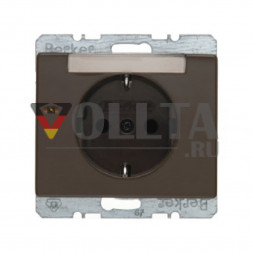 Berker 47380001 Arsys SCHUKO-розетка 16А, безопасная для тедей,цвет:коричневый, тон:глянец