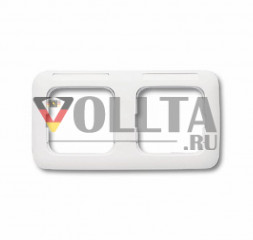 Busch-Jaeger 1732NS-214 Reflex SI, рамка двойная,  горизонтальная, цвет: альпийский белый 