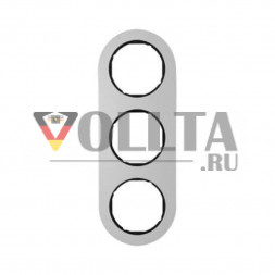 Berker 10132084 рамка,3 группы, цвет: алюминевый