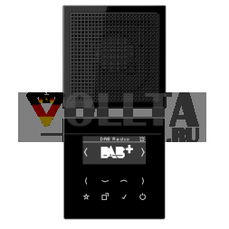 Jung DABLS1SW Smart Radio DAB+, набор Mono, серия LS, черный