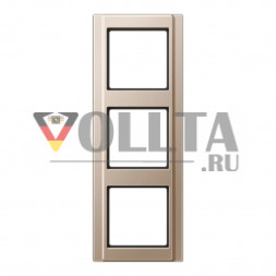 Jung A583CH A500 рамка,3 группы, цвет: шампань