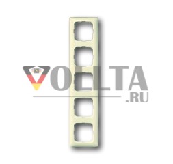 Busch-Jaeger 2515-212K-102 Busch-Duro 2000® SI Линейная рамка, 5-позиционная рамка белая