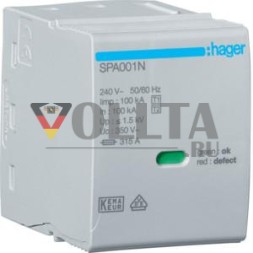 Hager SPA001N N-PE Uc 350 В 100 кА Up 1,5 кВ вставной модуль