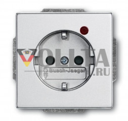 Busch-Jaeger 2310EUGL/VA-83-11 Future linear, SCHUKO-розетка  16А, цвет:алюминевый