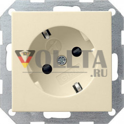 Gira 041801 System55 SCHUKO-розетка 16А, стандарт цвет: кремово-белый, тон:глянец