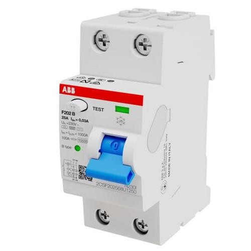 ABB Stotz-Kontakt 2CSF202568U1250 F202B-25/0,03 B 2P 25A 30mA 3kA 2TE дифференциальный выключатель