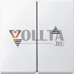 Schneider серия: Merten 435519 System M Кнопка выключатель для рольставней, крышка, цвет:полярная белизна, тон: матовый