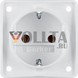Berker 947782502 Розетка SCHUKO полярная белизна, матовые вставки Integro