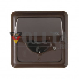 Berker 471801 WG UP SCHUKO-розетка 16А, цвет:коричневый, тон:глянец