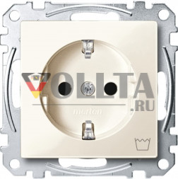 Merten MEG2352-0344 System M SCHUKO-розетка  16А, c символом  стиральная машина цвет: кремово-белый, тон:глянец