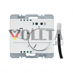 Berker 20340069 Arsys Терморегулятор пола, замыкающий контакт цвет:полярная белизна, тон:глянец