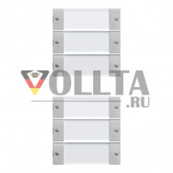 Gira 2136015 6f (3+3) BSF Sys 55 Прозрачный/серый комплект клавиш