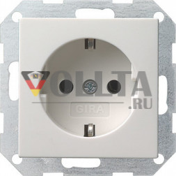 Gira 018827 System55 SCHUKO-розетка  16А, цвет:чисто белый, тон: матовый