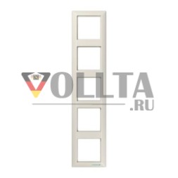 Рама Jung ABAS585 5-сторонняя, вертикальная и горизонтальная установка, Дюропласт антибактериальный, AS 500 антибактериальный, белый