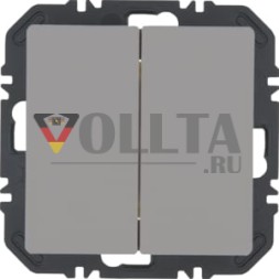 Berker 24126034 FoH Qx 2-канальный алюминиевый с радиокнопкой