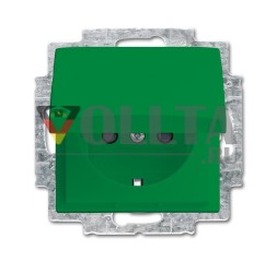 Busch-Jaeger 20 EUKB-13-914 Вставка для розетки SCHUKO®, с откидной крышкой, зеленая RAL 6032