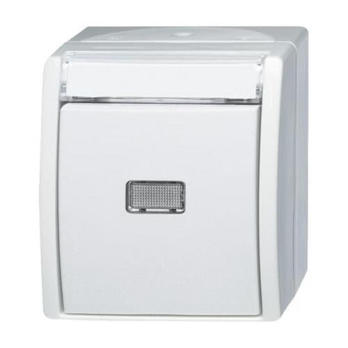 Busch-Jaeger 2621 WN-54-201 клавишный переключатель, нормально открытый альпийский белый