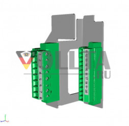 ABB Stotz-Kontakt MP-XR2/3-P12, многоконтактный разъем XR2/3 12-контактный для контроля предохранителей вспомогательных контактов, 1SEP619637R0001