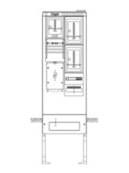 Hager ZAS205NM9 счетчик соединительная колонна 2Z+1SDE 2-х полевая 277x583x2010