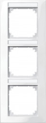 Schneider серия: Merten 513319 M-Plan рамка,3 группы, вертикальная, цвет:полярная белизна, тон:глянец