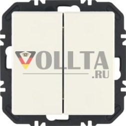Berker 24126039 FoH Qx 2-позиционная полярно-белая матовая радиокнопка
