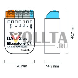 LUNATONE DALI-2 интерфейс кнопочный 4-контактный MC | модель 86459532-2-app | Контроллер с активацией приложения