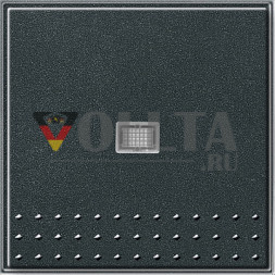 Gira 013667 TX44 Контрольный выключатель с подсветкой, 10А, универсальный выключатель/переключатель цвет:антрацит