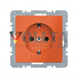 Berker 47436014 Q1 SCHUKO-розетка 16А, без защиты от детей цвет:оранжевый