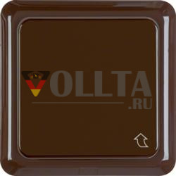 Berker 471801 розетка SCHUKO с откидной крышкой и рамкой коричневая, глянцевая wg Up IP44