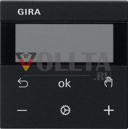 Gira 5394005 S3000 RTR BT System 55 Black с регулятором комнатной температуры